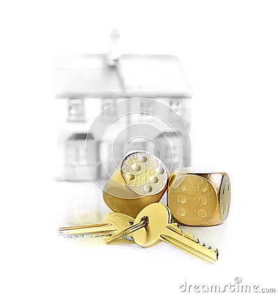 Mortgage Gamble Concept Image Stock Photo