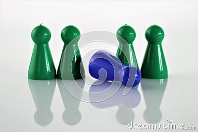 An concept image of a game Parcheesi, Aggravation, and Trouble - Ludo Stock Photo