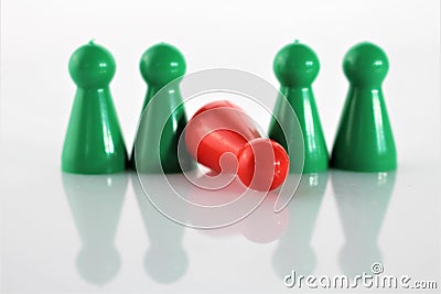 An concept image of a game Parcheesi, Aggravation, and Trouble - Ludo Stock Photo