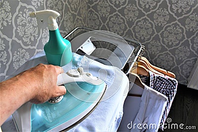 An concept image of ironing, housework Stock Photo
