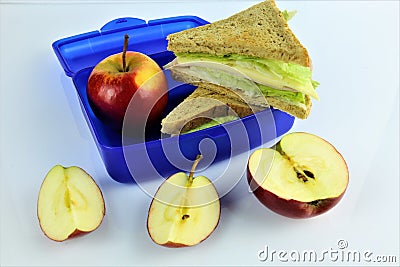 An concept Image of a lunch box, sandwich Stock Photo