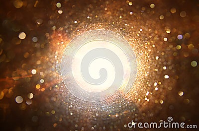 concept image of seeing the Light at the End of the Tunnel. sci fi or mystery. Stock Photo