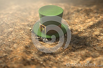 Lost Tiny Leprechaun Hat Stock Photo