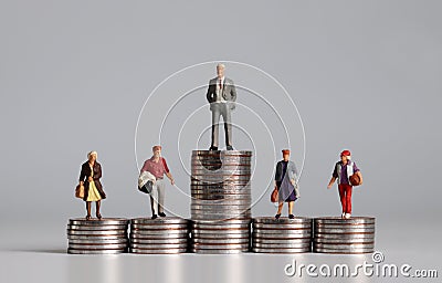 A concept of income inequality. Stock Photo