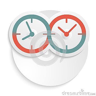 Concept of infinity of time clock icon isolated Vector Illustration