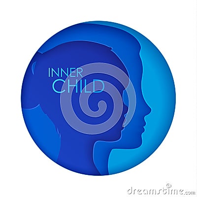Concept of inner child. Vector Illustration