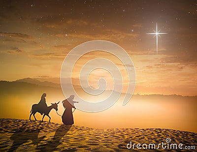 Concept for Jesus born of nativity scene Stock Photo