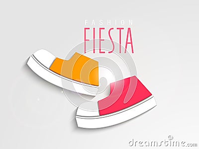 Concept of kids shoes with stylish text. Stock Photo