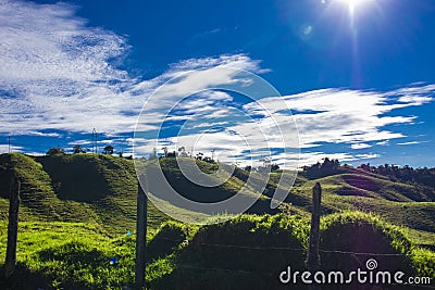 Colombian landscapes. Green mountains in Colombia, Latin America Stock Photo