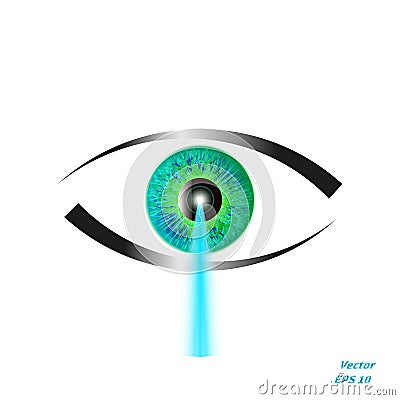 Concept of laser vision correction Vector Illustration