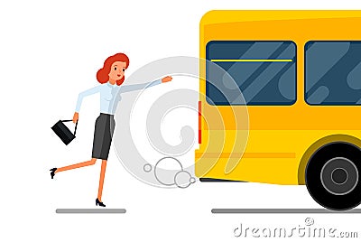 Concept of lateness. Vector Illustration