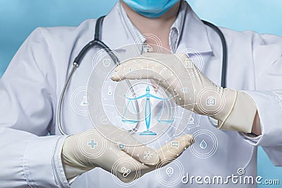 Concept of legal protection in medical practice Stock Photo