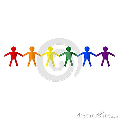 The concept of LGBT people holding hands Stock Photo
