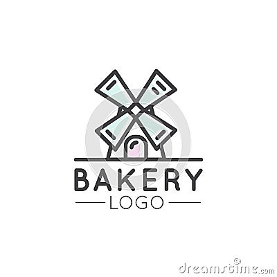 Concept Logo of Bakery, Mill, Bread Product, Store or Market, Isolated Symbols for Web and Mobile Stock Photo