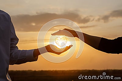 The concept of a love relationship between people Stock Photo