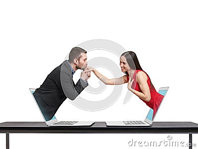 Concept of love in social network Stock Photo