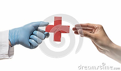 Concept of medical treatment, care, helping hand Editorial Stock Photo