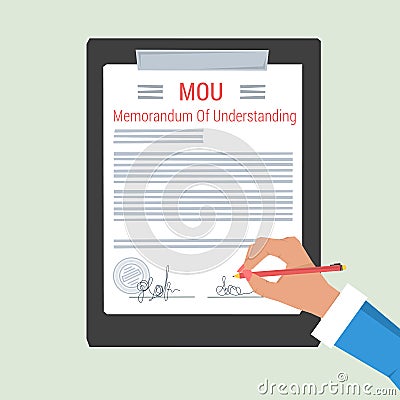 Concept Memorandum Of Understanding Stock Photo