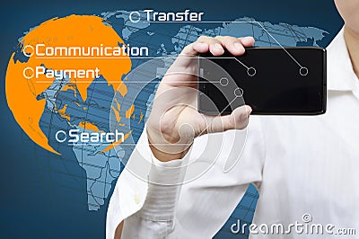 Concept of mobile communication Stock Photo