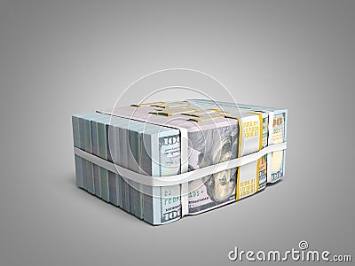 Concept of money Deposite Big Stack of dollar bills Cash With Bo Stock Photo