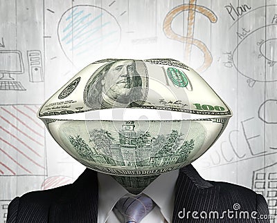 Concept of money talks Stock Photo