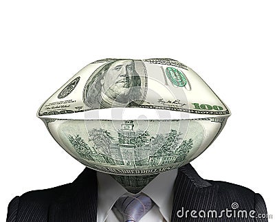 Concept of money talks Stock Photo