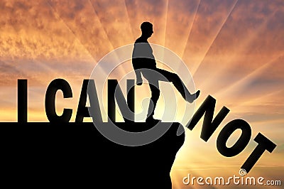 Concept of motivation and positive thinking Stock Photo