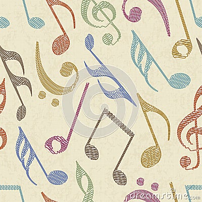 Concept of musical notes. Stock Photo
