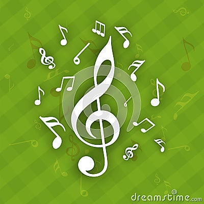 Concept of musical notes. Stock Photo