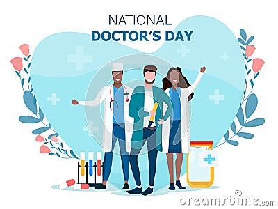 Concept of national doctors day Vector Illustration