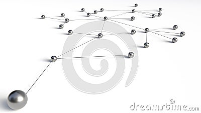 Concept of network - 3D Rendering Stock Photo