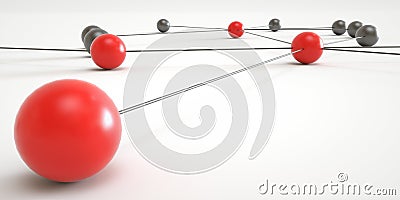 Concept of network - 3D Rendering Stock Photo