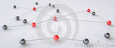 Concept of network - 3D Rendering Stock Photo