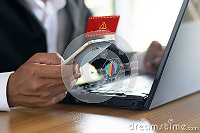 Concept of Network Security, User Privacy and Encrypted Safe Internet Access Stock Photo