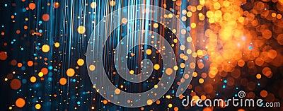 The concept of networking cables and ethernet in a technology hub and internet connectivity Stock Photo