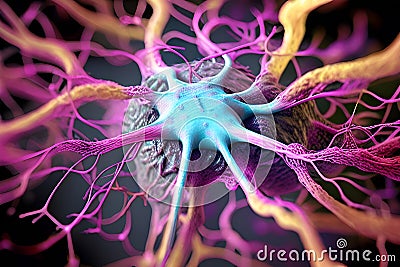 Concept of neurons and nervous system Stock Photo