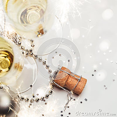 Concept of New year party background Stock Photo