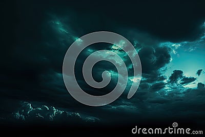 concept nightmare creepy spooky frightening weather stormy windy rainy cloudy design background skies dramatic dark clouds sky Stock Photo