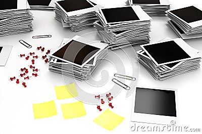 Concept of Office Accessories Stock Photo