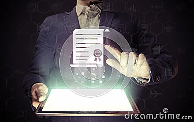 Concept of online learning. Stock Photo