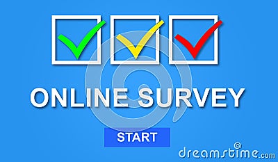 Concept of online survey Stock Photo