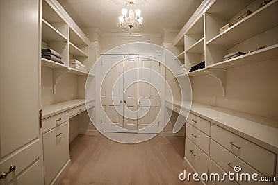 Opulent Elegance A Glimpse into Luxurious Walk in Closets.AI Generated Stock Photo