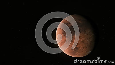 Concept 29-P1 View of the 3D Rendering Realistic Planet Mars Stock Photo