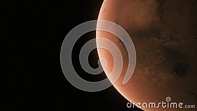 Concept 32-P1 View of the 3D Rendering Realistic Planet Mars Stock Photo