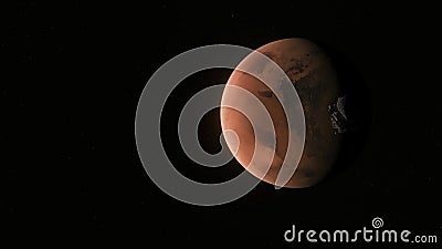 Concept 33-P1 View of the 3D Rendering Realistic Planet Mars Stock Photo