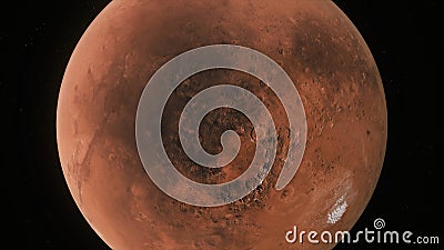 Concept 45-P1 View of the 3D Rendering Realistic Planet Mars Stock Photo