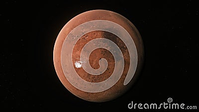 Concept 47-P1 View of the 3D Rendering Realistic Planet Mars Stock Photo