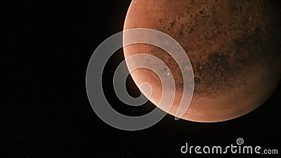 Concept 71-P1 View of the 3D Rendering Realistic Planet Mars Stock Photo