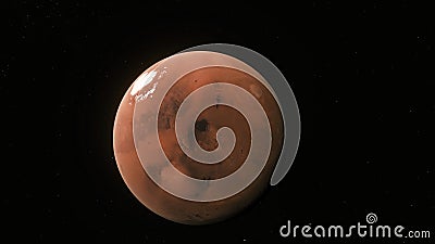 Concept 94-P1 View of the 3D Rendering Realistic Planet Mars Stock Photo
