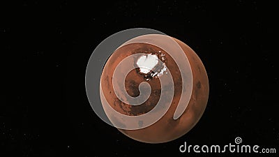 Concept 96-P1 View of the 3D Rendering Realistic Planet Mars Stock Photo